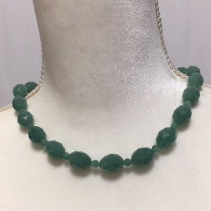 GEMS EN VOGUE FACETED AVENTURINE STONES NECKLACE